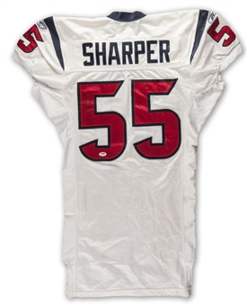 2004 Jamie Sharper Houston Texans Game Worn and Signed Road Jersey (Sharper LOA)